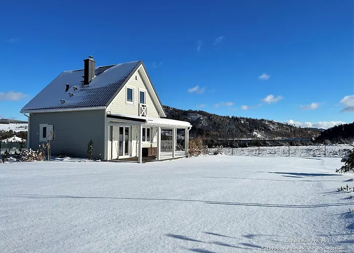 Ferienhaus Osada Aurora Caloroczne Z Jacuzzi Z Widokiem Na Jezioro I Gory